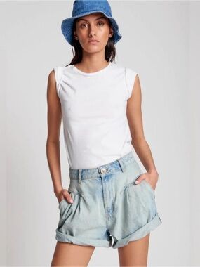 One Teaspoon Streetwalker High Waist 80s Denim Shorts size 27